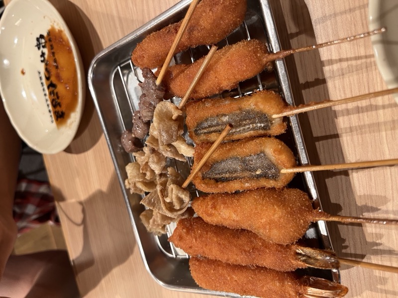 Kushikatsu skewers in Osaka