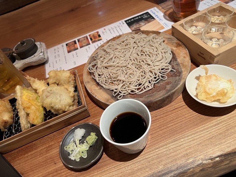 Soba noodles with sake